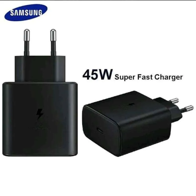 Original Samsung 45W USB-C Super Fast Charger - Black & White