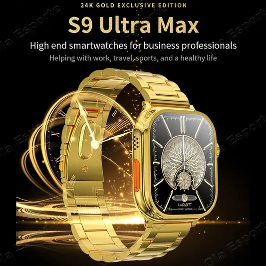 S9 Ultra Max Smart Watch Laxasfit- 24K Gold Edition Ultimate Fitness & Health Tracker