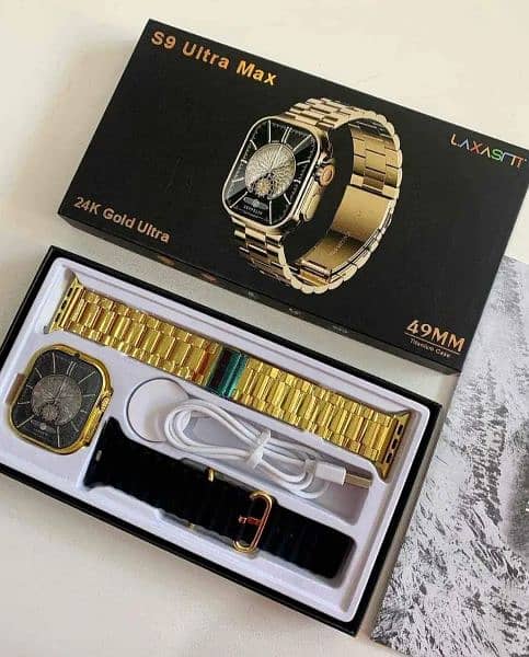 S9 Ultra Max Smart Watch Laxasfit- 24K Gold Edition Ultimate Fitness & Health Tracker