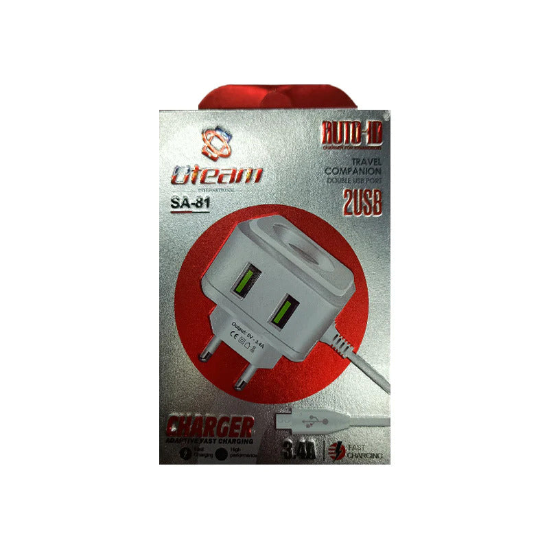 Oteam Sa-81 Dual USB Charger With Light Change