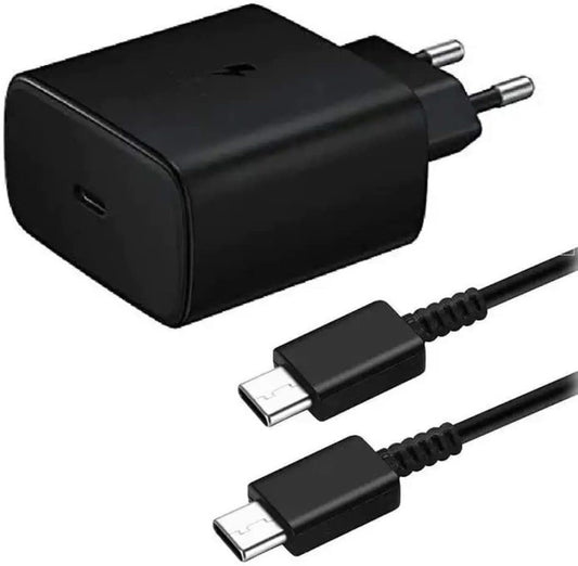 Original Samsung 45W USB-C Super Fast Charger - Black & White